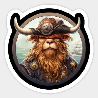 Cow Pirate Sticker